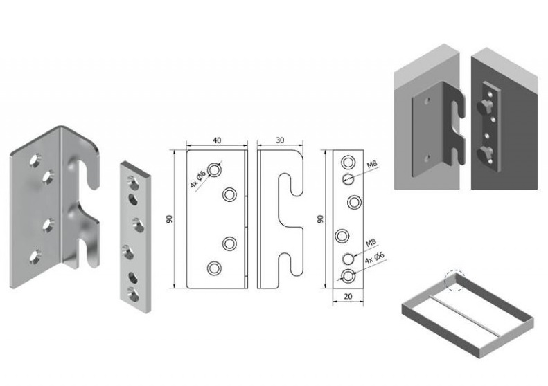 Bed Corner Bracket Set