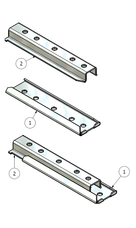 H-130 Rail Set Dimensions